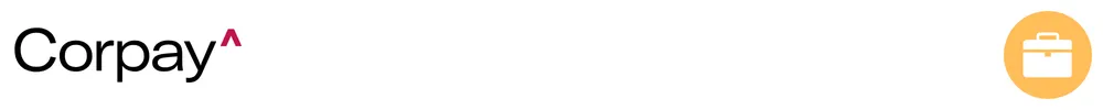The logo of Corpay with icons showing its role in business payments