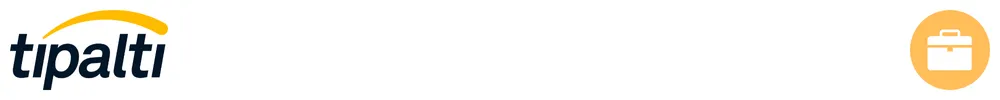 The logo of Tipalti with icons showing its role in business payments