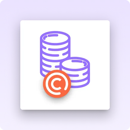 A graphic of stacked coins