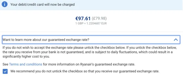Ryanair DCC service