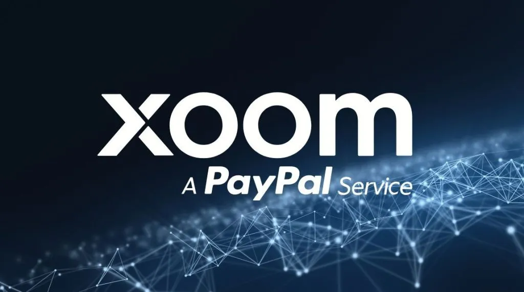 A graphic showing Xoom's logo over a visualisation of connecting lines.